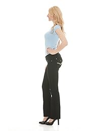 Suko dama jeans STRETCH Denim Mid Rise corte de bota pantalones de mezclilla