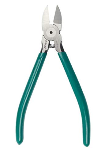 Wire Flush Cutters, 6-inch Ultra Sharp and Precision Side Cutter Clippers with Longer Flush Cutting Edge, Spring-Loaded, Ideal Wire Snips for Crafting and Any Clean Cut Needs,1Pack