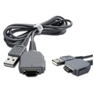Image of USB VMC-MD1 VMCMD1 - Cable Cord Lead Wire for Sony Cyber-Shot DSC-W55, W80, W85, W90, W110, W120, W130, W150, W170, W200, W300, W370, WX1 Digital Camera Cable - 4.5 Feet Grey - Bargains Depot