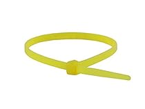 Monoprice Cable Tie 4 inch 18LBS, 100pcs/Pack - Yellow