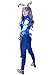 DAZCOS US Size Bunny Judy Hopps Cosplay Costume with Badge Ears Tail (Large) Blue