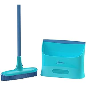 SPONTEX – Catch and Clean set voor het reinigen en verwijderen van stof van de vloer, compact – rubberen strips met…