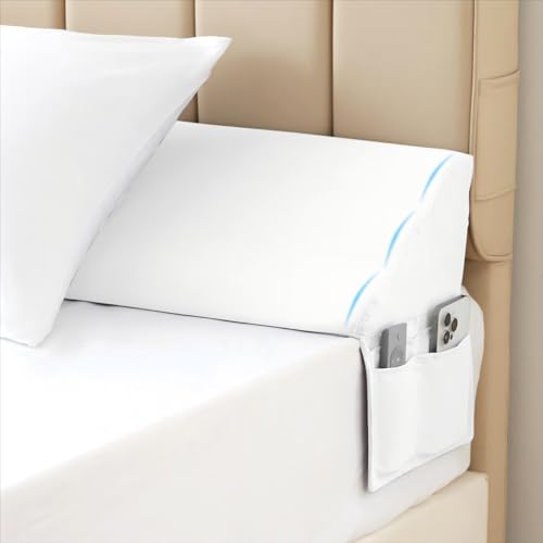 MEGCXIT King Bed Wedge Pillow for Headboard, Bed Gap Filler, Triangle Pillow Wedge for Headboard Gap, Bolster Pillows for Beds, Anti-Slip Mattress Wedge Gap Filler, 76