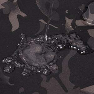 Black jacket with water-resistant outer layer, heat retention technology, and a price tag showing $39.99.