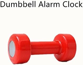 Dumbbell Alarm Clock Lifting for 30 Times Creative Gift for Heavy Sleepers such as kids, lover, family, friends. (red)