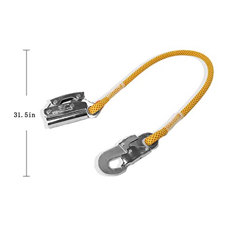 Dupeakya Stretch Safety Lanyard 25KN High-Altitude Safety Rope Fall Protection self-Locking Device Shock Absorber for Construction - Thumbnail 2