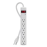 Belkin 6-Outlet Power Strip Surge Protector with 3-Foot Power Cord, 300 Joules (F5C047)