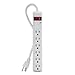 Belkin 6-Outlet Power Strip Surge Protector with 3-Foot Power Cord, 300 Joules (F5C047),White