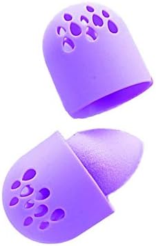 Beauty Sponge Travel Case – Makeup Foundation Blender Sponge Holder Protective Silicone Carrying Case by HYPERSUN (Purple)