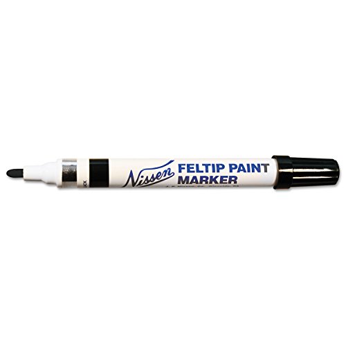 Nissen FPBKM Standard Feltip Paint Marker, Black