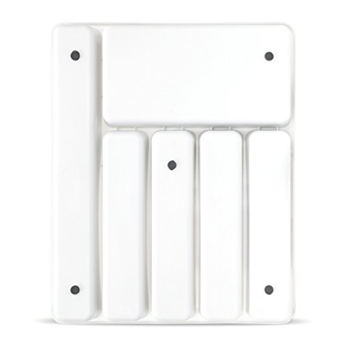 Relaxdays-10019240-Besteckkasten-aus-Kunststoff-mit-6-Fchern-Besteckeinsatz-mit-gummierten-Bden-und-rutschhemmenden-Fen-passender-Einsatz-fr-nahezu-jede-Schublade-5-x-325-x-405-cm-wei-anthrazit