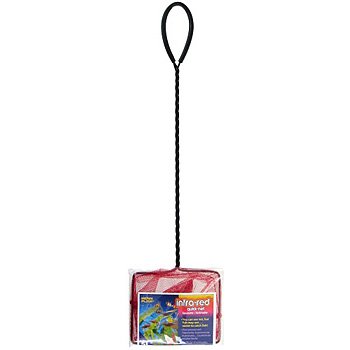 PENN-PLAX Infra-Red Quick-Net Aquarium Fish Nets – Red Color for Invisibility – Durable, Strong, and Safe