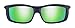 Fitovers Yamba X-Large Polarized Over Sunglasses ; Satin Black & Polarvue Green Mirror