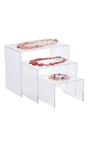 Rectangular Nesting Clear Acrylic Display - 6”, 8”, 10” Wide - Set of 3