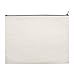 Aspire 6-Pack Large Natural Canvas Bag with Black Zipper 11 3/4 x 9 1/2 Inches Storage Bags