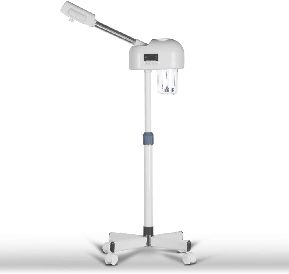 HeavenBird Professional Facial Steamer LCD Screen Timer Height Adjustable White