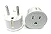CKITZE BA-4 Grounded European German Schuko Power Plug Adapter Adaptor - American USA to German, France, Russia & more - Excellent Quality , Black or White