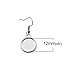 Earring Wire Hooks by JGFinds - 12mm Cabochon Settings, 40 Pack + 95 Glass Cabochons (Silver Tone)