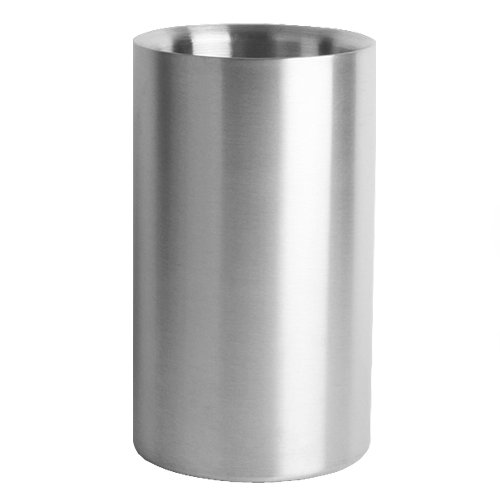 Krome Stainless Steel Ice Bucket Double Walled Wine Chiller, Brushed Stainless - C783