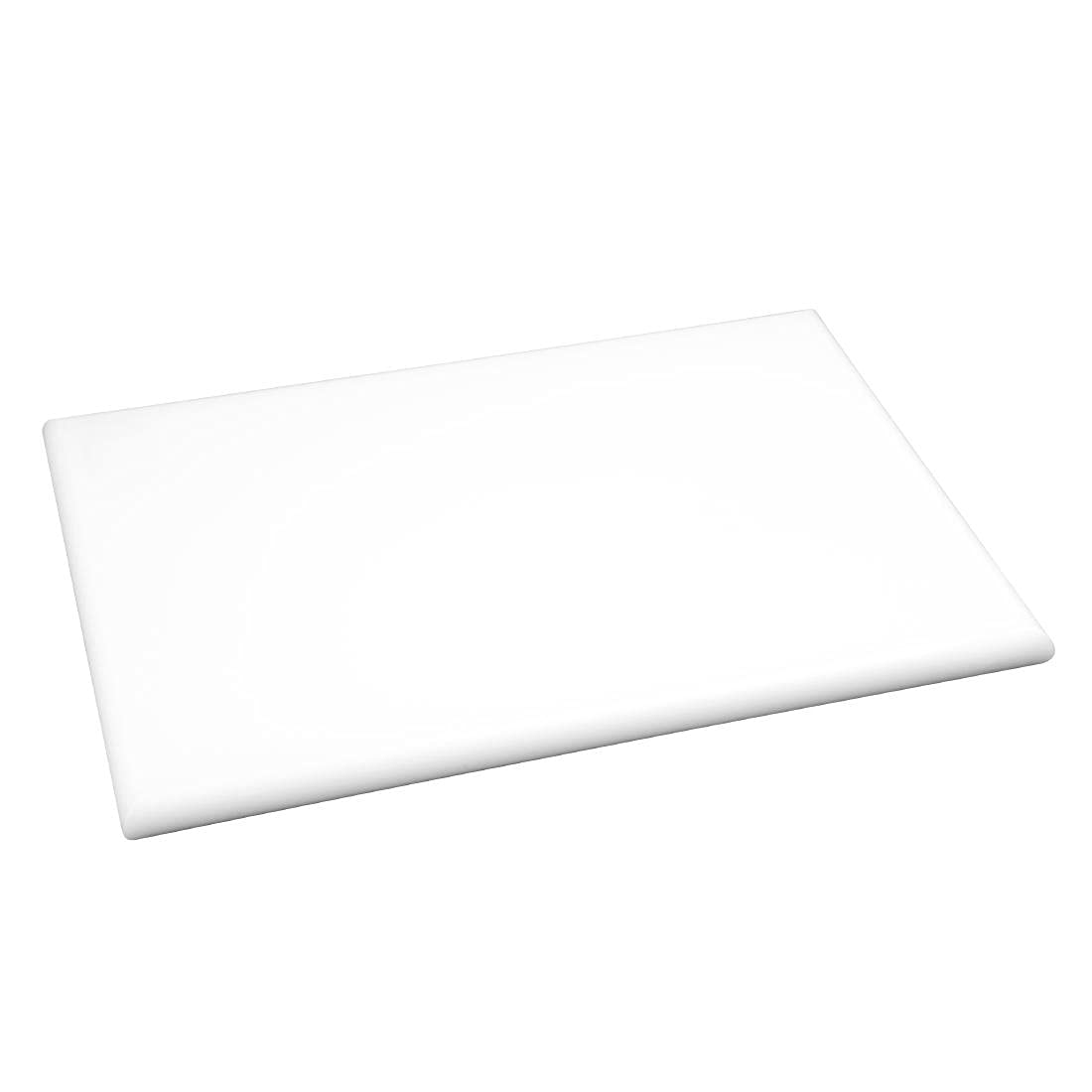Hygiplas Extra Thick High Density White Chopping Board for Bakery - 45x30cm