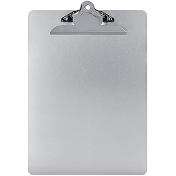 Metal Clipboard Recycled Aluminum Document Holder Hangable High Capacity Clip Hold Up 120 Letter Size File Paper Sheet, Steel Stainless Premium for Office Business School Jobsite Laboratory Medical