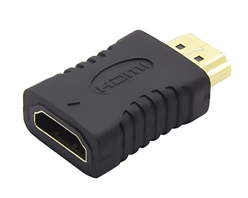 PremiumCord HDMI Female Adapter for HDMI Male Resolution 4K @ 60Hz Full HD 1080p Short Gold Plated Connectors Black