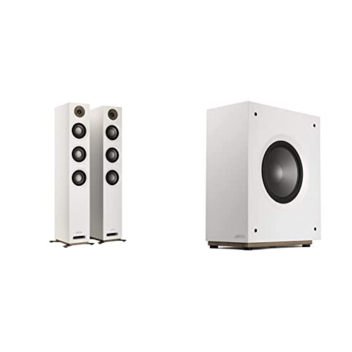 Jamo Studio Series S809 Floorstanding Speaker Pair (White) & S 810 SUB White NA on Galleon