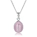 DIAMOVI The Ultimate Sterling Silver Jewelry 100% Real Natural Freshwater Purple Pearls | Silver Chain Pendant & Hoop Earrings | High Quality Purple Pearls For Women | Come In A Fine Jewelry Bag
