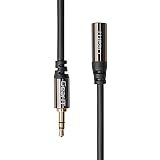 3ft 3.5mm Extension Cable, GearIT Pro Series Preminun Gold Plated 3 Feet 3.5mm Auxiliary Audio Stereo Extension Male to Female Cable, Black