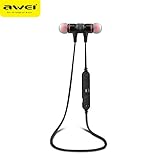 AWEI A920BL Wireless Bluetooth CSR4.1 Headphones Stereo Smart Sports Earphones Wireless Noise Cancelling Running bass Earbuds Headset with Mic (black)