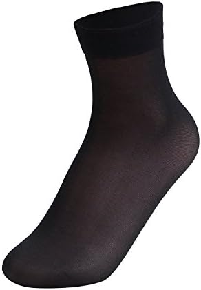 Elitimmy Women's 6 Pairs Packs Soft Ankle High Hosiery Socks,Black