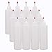 Bekith 12-pack 16 Ounce Plastic Squeeze Condiment Bottles with Red Tip Cap - Squirt Bottle For Ketchup, BBQ, Sauces, Syrup, Condiments, Dressings, Arts and Crafts