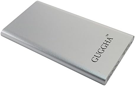 5000mAh Slim Power Bank Portable Charger Backup External Battery Pack for Samsung, iPhone smartphones, Compatible with most USB friendly Windows &amp; Android devices by GUGGHA (aluminum silver)