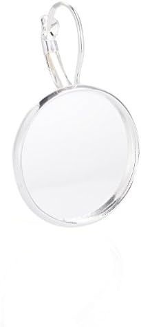 Yumei Jewelry Silver tone 20mm Disc French Hook Earrings Hypoallergenic Earring Supplies,Pack of 40