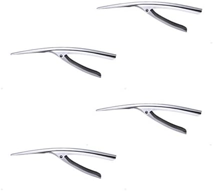 Prawn Peeler Tool Mantis Shrimp Peeling Deveiner Peel Device Professional Stainless Steel Creative Kitchen Seafood Knives (silvery 4pcs)