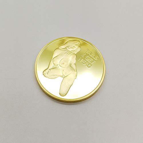 Sexy Stripper Pin Up Good Luck Heads Tails Challenge Coin - Gift for Men, Jewelry Quality - Thumbnail 3
