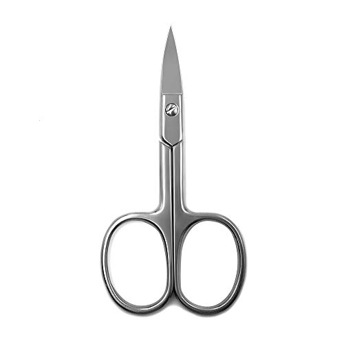 IVON Curved Blade Stainless Steel Small Scissors for Manicure, Nail, Cuticle Trimming, Eyebrow, Grooming, Mustache, Beard, Public Hair for Men & Women