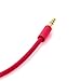Replacement Audio Cable Cord w/in-line Remote & Microphone + Replacement Leather Pouch Bag for Beats by Dr Dre Headphones Solo Studio Pro Detox Wireless Mixr Executive (Pink)