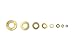 HVAZI 225PCS Brass Flat Washers Assortment Kit,for M3 M4 M5 M6 M8 M10 M12 M14 Screws/Bolt