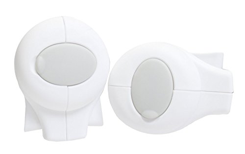 White Knob Lock - 2 Pieces