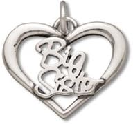 Sterling Silver Big Sister Heart Charm