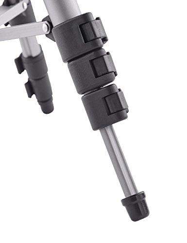 CULLMANN - 52100 - Alpha 1000 Stativ mit 3-Wege-Kopf - 3 Auszüge - Gewicht 480g - Tragfähigkeit 1 kg - 106cm Höhe - Packmaß 37cm - Silber – Bild 7