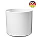 Modern Ceramic White Round Medium Flower Pot 10.5 inch | Las Vegas Model for Indoor Large Planter | Fits Perfectly in 11 inch Mid Century Plant Stands | Cylinder Plant Pots | Large Round Vase