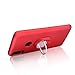 BlackBerry KEY2 LE Case, Rotating Ring [ 360°Kickstand ] Soft Slim TPU [ Ultra-Thin ] Protection Cases Cover Compatible [Magnetic Car Mount] BlackBerry KEY2 LE (Red-1)