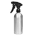 mDesign Aluminum Rustproof Spray Bottles - Adjustable Stream Nozzle for Water, Hair, Body. Essential Oils, Cleaning Products Solutions, Aromatherapy - 12-oz., Pack of 3, Brushed Aluminum/Black