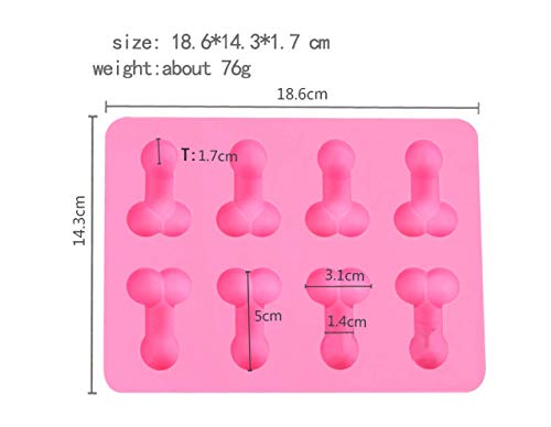 2 Pieces Gummy Candy Molds Silicone, Funny Nonstick Chocolate Candy, Ice Cube,Cake,Sugar Maker Novelty Cookie, Mould Tray for Whiskey Cocktails Party,Easy for Use in Oven Microwave Freezer Dish
