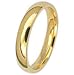 Noureda 4MM Stainless Steel Yellow Gold Plated High Polished Comfort Fit Traditional Dome Wedding Ring