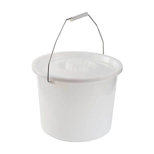 DMI Universal Replacement Plastic Commode Pail with Lid, 12 quarts
