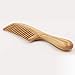 Rotumaty Natural Green Sandalwood Hair Comb Wooden Comb (Wide Tooth) for Curly Hair Detangling - No Static, Prevent Tangle, Handmade