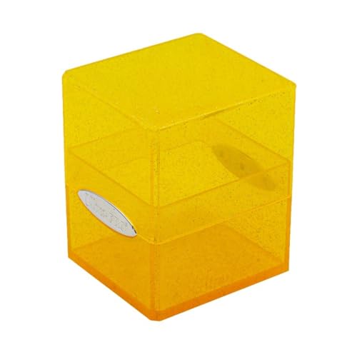Glittering Yellow Cube